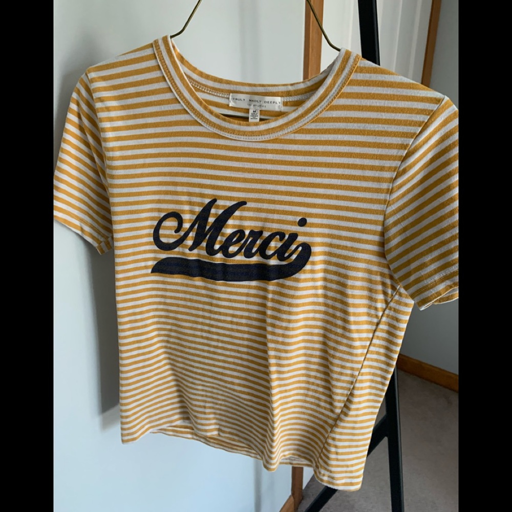 Truly Madly Deeply Striped Graphic Tee
